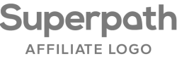 Superpath Affiliate Logo in grey text on a transparent background.